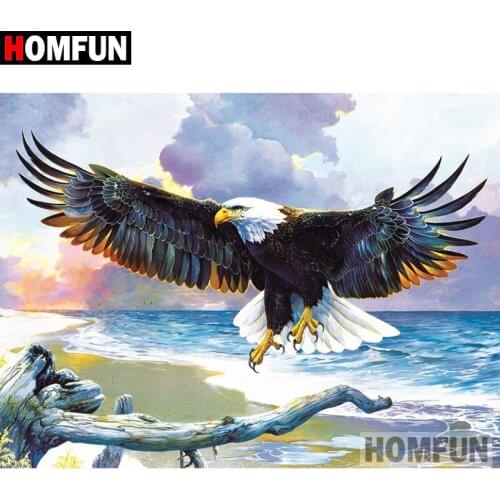 HOMFUN 5D DIY Diamond Painting Full Square/Round Drill "Animal eagle" 3D Embroidery Cross Stitch gift Home Decor A00690