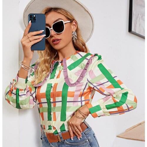 Блузки с принтом ALOBEE China At AliExpress