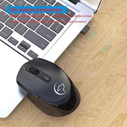 2.4Ghz Wireless Mouse Adjustable 2400DPI Noiseless Silent Click Optical Mouse Ergonomic Mice For Laptop PC Sound Silent Mouse