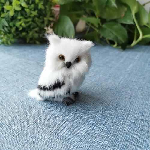 Simulation owl model little owl creative home decoration plush toy photography props