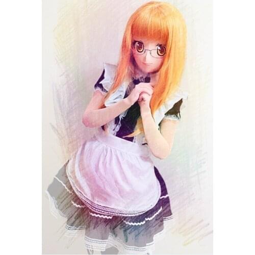 KM9177)Top Quality Handmade Female Resin Full Head Cosplay Japanese Role Play Anime Sonata Kigurumi Mask Crossdresser Doll