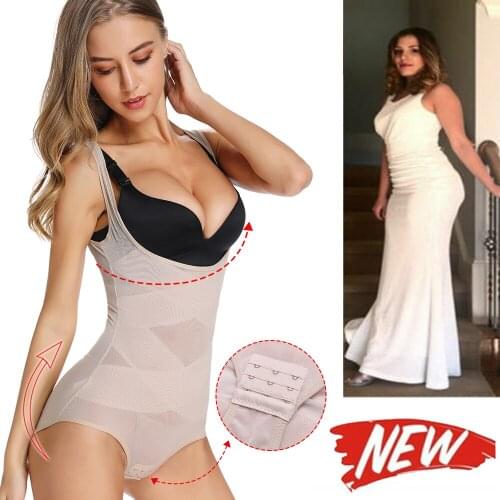Richkeda Store New 2021 Plus Size Women Body Shaper Slimming Underwear Corset Slimming Pants Shapewear Waist Trainer Corrective