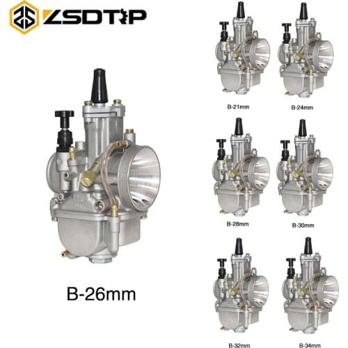 ZSDTRP 21 24 26 28 30 32 34mm PWK Motorcycle Carburetor Carb with Power Jet Motocross Scooter Dirt Pit Bike ATV UTV Quad Racing