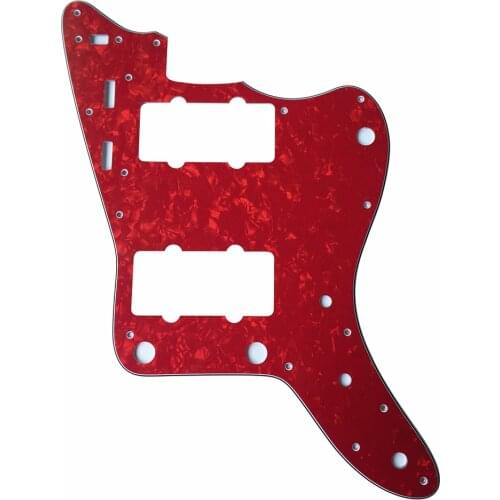 Pleroo Custom Guitar pickgaurd Scratch Plate - For Japan Jazzmaster Guitar Pickguard, 4 Ply Red Pearl