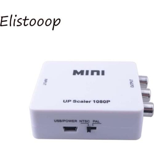 New HDMI-Compatible to RCA Converter AV/CVSB L/R Video Box HD 1080P 1920*1080 AV Adapter Support NTSC PAL Output