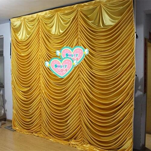 New Hot 10ftx20ft Wedding Party Stage Background Decorations Wedding Curtain Backdrop Drapes In Ripple Design White Color