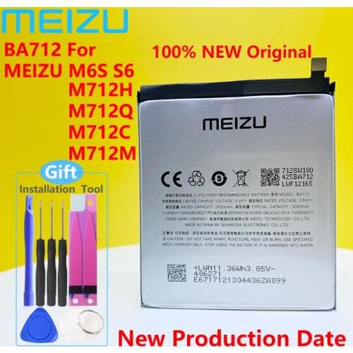 Meizu M6s S6 M712C M71M M71Q M712H PHone 100% Original BA712 3000mAh New Battery