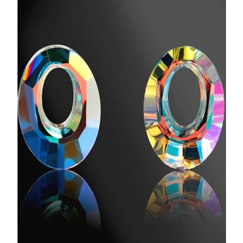 20mm 6040 crystal Helios Pendant Oval shape glass charms crystal beads for Earring necklace making DIY jewelry findings 8pcs