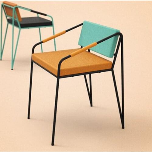 Modern Simple Ironwork Casual Backrest Chair