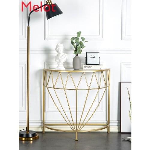Light Luxury Semicircle Console Tables Nordic ARC Marble Entrance Entrance Cabinet Modern Minimalist Wall Storage Console