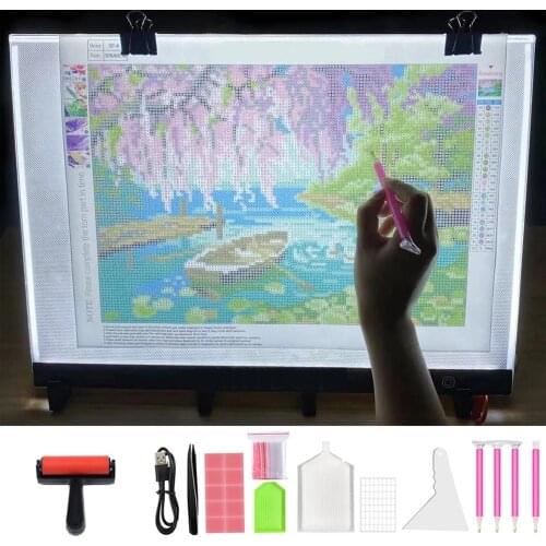 A3 Large Size LED Drawing Tablet Led Light Board Diamond Painting Accessories Tool Kits Diamond Embroidery Eye Protection