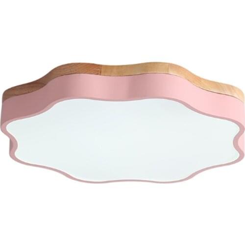 Nordic Macaron LED Ceiling Lamp Flower-shaped Bedroom Study Light Creative Cartoon Childrens Room Office Hall Lamp Lighting