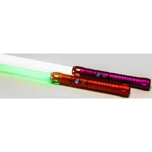 New Color Changing Lightsaber Rgb Lightsaber Power Fx Heavy Lighting Duel Color Sound Foc Lock Metal Handle Laser Sword