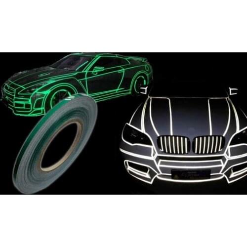 PET Luminous Warning Tape Self-Adhesive Luminous Self-Adhesive Safety Tape Car Body Reflective Stickers Car Accessories