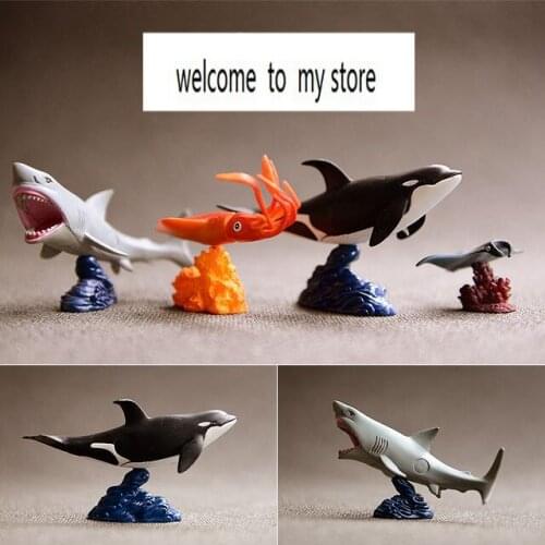 Solid pvc figure model sharks sea animal 4pcs/set
