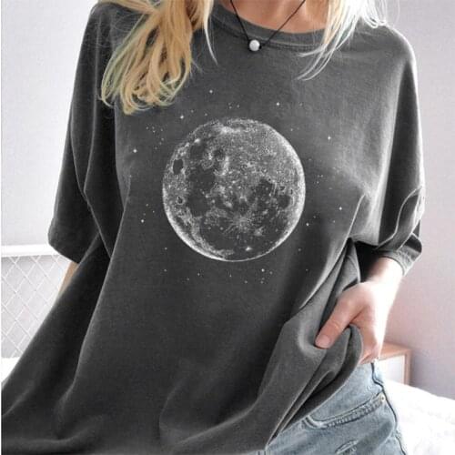 Gray Vintage Graphic Tees Women Goth Shirt Harajuku Fashion Casual Short Sleeve T Shirt Summer Plus Size Tops 2021 Women Clothes