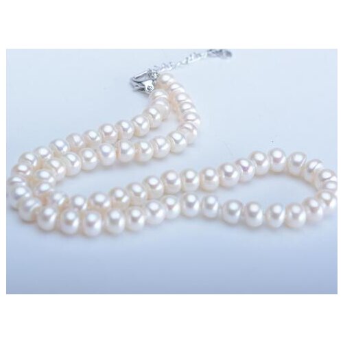 White Natural Freshwater Pearl Necklace For Women 8-9mm Necklace Beads Jewelry