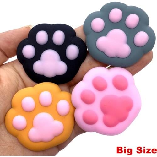 10PCS/Set Hot Selling Big Size Cartoon Animal Dog Print Paw Icon PVC Flat Back Accessories For DIY Jewelry Refrigerator Magnet