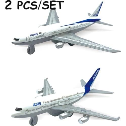2Pcs/Set Pull Back Airplane Baby Gliding Airliner Toy Mini Alloy Airplane For Kids Plane Model Childrens Toy Outdoor Toys Games