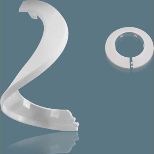 2pcs Plastic wall Reserved hole cap Round shower faucet angle valve Trim cover air conditioning Pipe plug decor snap-on Plate