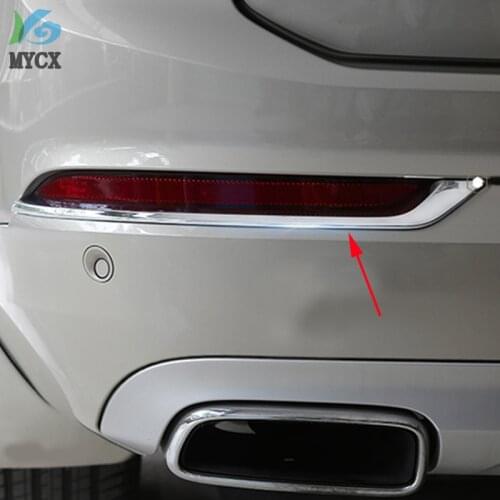 2016 Accessories 2pcs ABS Chrome REAR FOG LAMP COVER TRIM FITS FOR VOLVO XC90 XC 90 2016 2017 2018 2019 Car styling