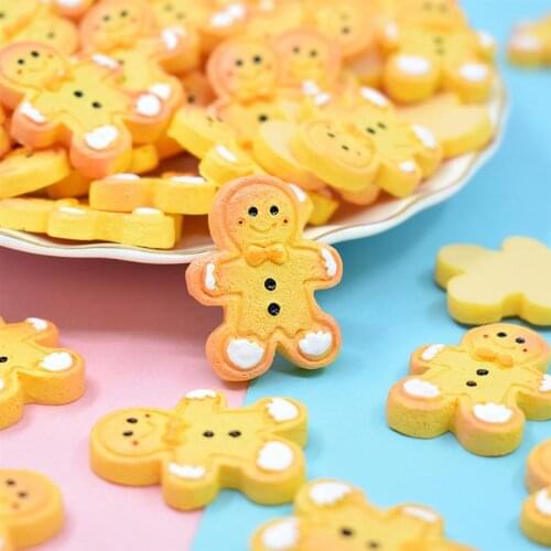 40pcs Exquisite Useful Cute Xmas Decor Resin Craft Gingerbread Man Mould Resin Gingerbread Man