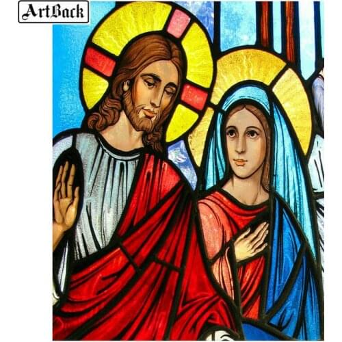 5d Diy Diamond Painting Jesus Virgin Mary Full Square Cross Stitch Christ Leader Religion Icon Diamond Mosaic Decoration