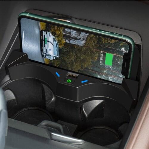 QI Car Wireless Charger For BMW X1 X2 2016-2021 F39 F48 F49 mobile phone fast charging holder accesorries charging plate
