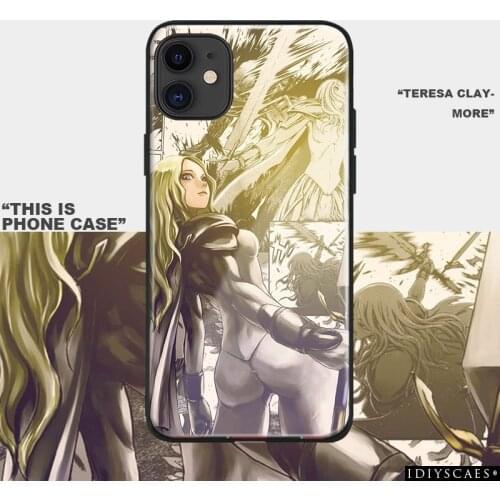 Teresa Claymore Anime Tempered Glass Soft Silicone Phone Case For IPhone SE 6s 7 8 Plus X XR XS 11 Pro Max Cover Shell