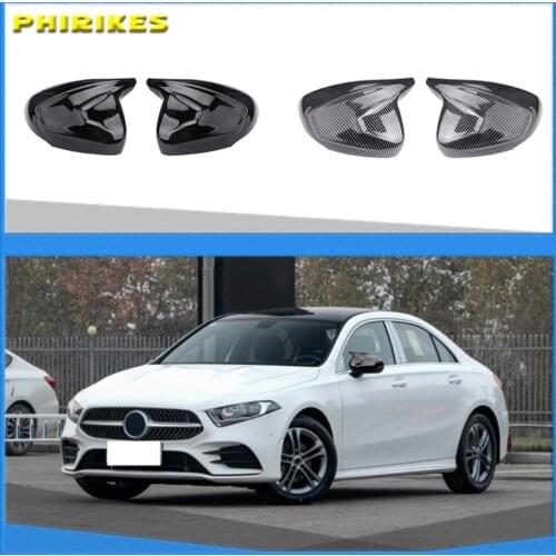 For Mercedes-Benz A-Class W177 2019 2020 Black Exterior Rearview Mirror Cover Side Mirrors Protection Guards