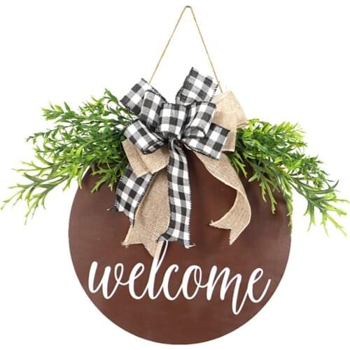 Wooden Door Hanging Welcome Number Plate Ornament For Indoors Outdoors Entrances Porch Walls Windows Wreath Sign Plaques