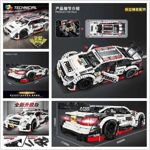 DHL 23012 2289Pcs RC Racing Car AMG C63 With motor Technic MOC-6687 6688 Building Block Bricks Educational Toys Christmas Gifts
