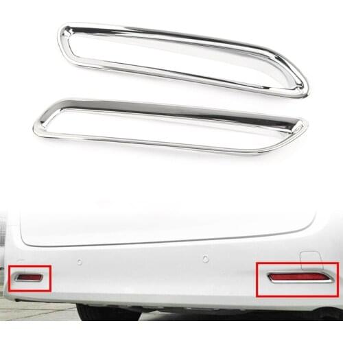 For Toyota Alphard Vellfire 2016-2019 Chrome Rear Bumper Reflector Fog Light Cover Trims