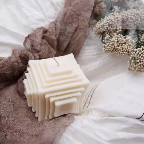 Geometric Space Design Candle Mold Korean Style Handmade Scented Candle Making Silicone Molds Home Decor Soap Mold