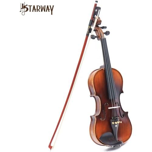 STARWAY 4/4 Classical Violin Premium Spruce Violin High Quality Violin Ebony with Oxford Cloth Box Violin Tuner Kit SDW-094