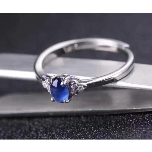 Best Gift Real and Natural Fashion Natural And Real Kyanite Ring 925 sterling silver Fine jewelry Kyanite Ring
