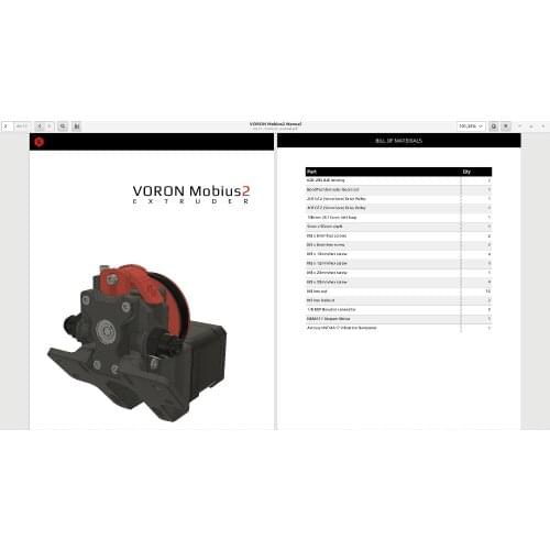 3D printer DIY parts Screw Nuts & Bolts Pack fasten screws kit for DIY Voron Mobius2 extruder 3D printer