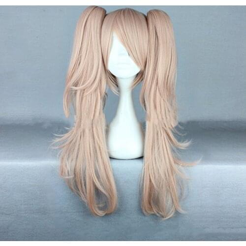Anime Danganronpa: Trigger Happy Havoc Enoshima Junko Long Cosplay Costume Heat Resistant Synthetic Hair Party Wig +Wig Cap Gift