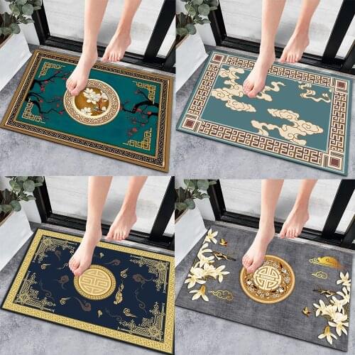 Bath Mats Anti-Slip Shower Carpet Rug Bathroom Floor Mats Fast Drying Kitchen Carpets Tapis De Bain Bathroom Toilet Rugs