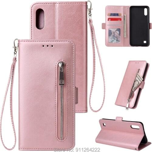 For Samsung Galaxy A3 A5 A7 A6 A8 A9 A10 A20 A30 A50 A70 Wallet Leather Case fashion zipper Flip Cover Mobile Phone Bag
