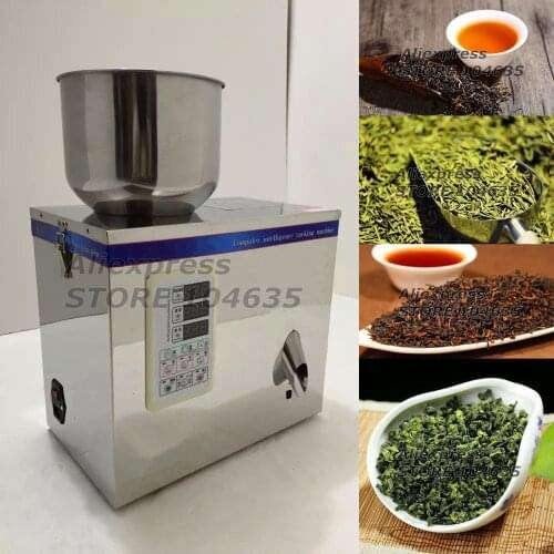 1-25G Automatic Weighing machine Bottle Filling Powder Filler Machine for Tea Seeds Grains Powder motor particle filling machine