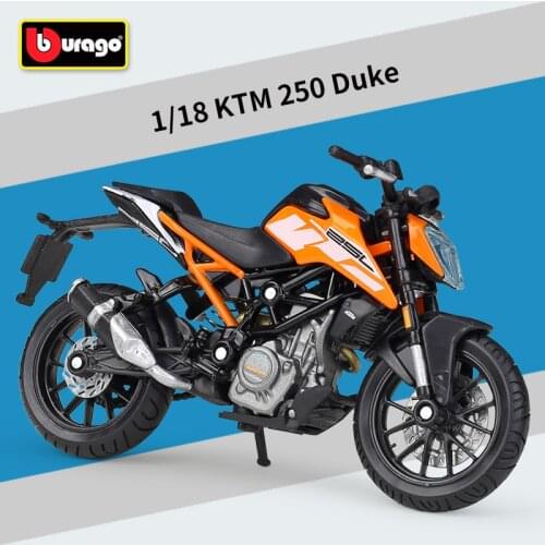 Bburago 1:18 KTM 250 Duke Heavy Locomotive Simulation Alloy Motorcycle Model Finished Product Collection Ornaments