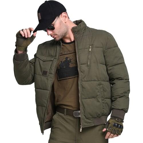 Tactical Miltary Training Cotton-padded Clothes Winter Mens Outdoor Camping Hiking Hunting Fishing Coat Male Thickening Jacket
