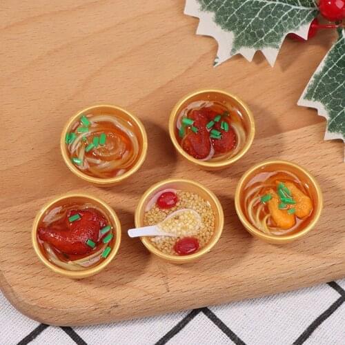 1:12 Dollhouse Miniature Food Tangyuan Set/ Japanese Ramen Set Dollhouse Accessories for Decoration New