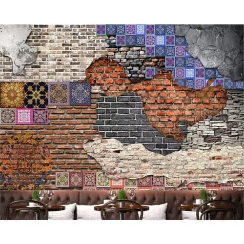 Beibehang wall papers home decor Custom sticker wallpaper brick wall art vintage wallpaper background wallpaper for walls 3 d