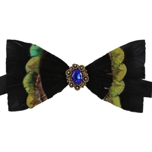2020 New XMAS Gift Mens Fashion Peacock Leisure Bow Tie Solid Bowtie Wedding Tuxedo Luxury Peacock Bow Ties With Gift Box