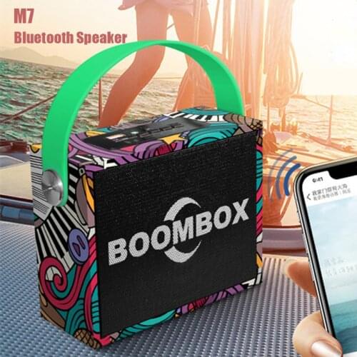 M7 Portable Wireless Bluetooth Speaker Super Bass 3D Surround Sound Bass Column Subwoofer Music Center Support TF AUX U disk