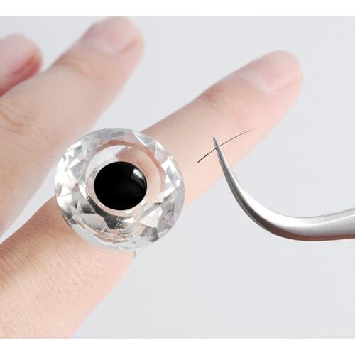 Yelix Crystal Adjustable Glue Ring Individual Eyelash Extension Glue Holder Adhesive Stickers Maquiagem Profissional Completa