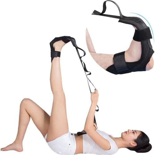 110cm Yoga Belt Leg Ankle Brace Support Training Stretching Belt Stroke Hemiplegia Rehabilitation Strap Correction Braces Ballet