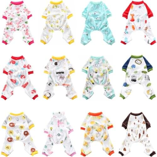 Pet Dog Clothes for Dogs Cats Shirt Clothes For Small Dogs Pajamas Chihuahua Cotton Shirts Dog Cat Clothing for Pet Cats